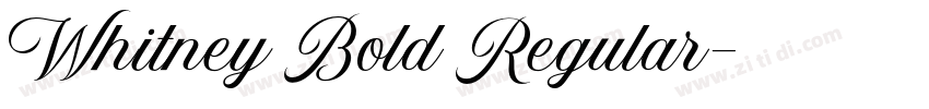 Whitney Bold Regular字体转换